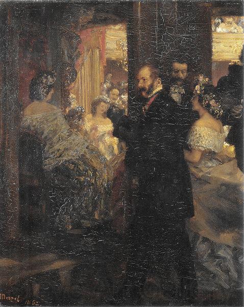 Adolph von Menzel Im Opernhaus Germany oil painting art